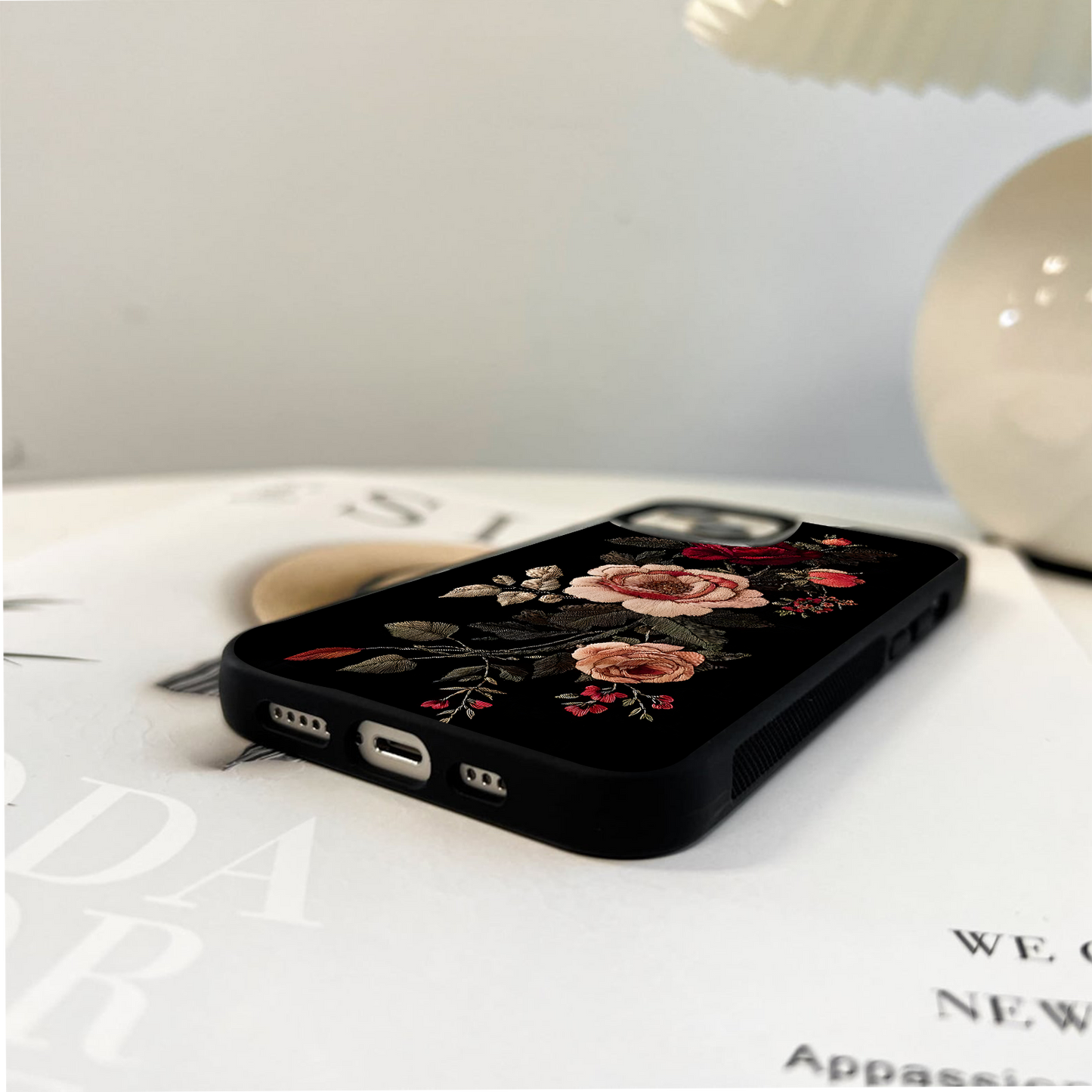 Velvet Rose Bloom Glass Case