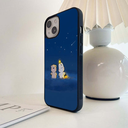 Starry Night Bunny Glass Case