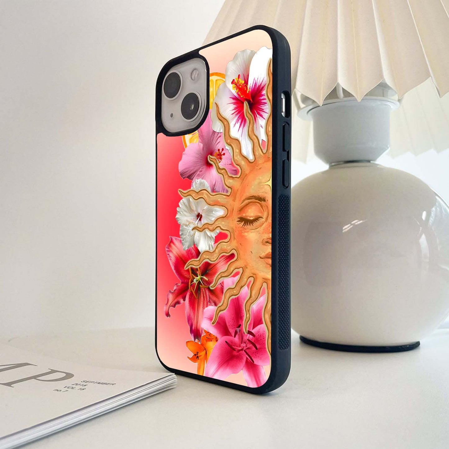 Radiant Sun Bloom Glass Case