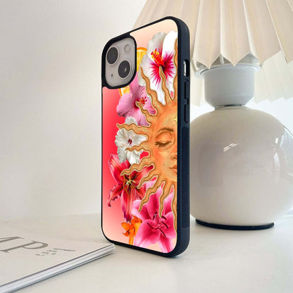 Radiant Sun Bloom Glass Case