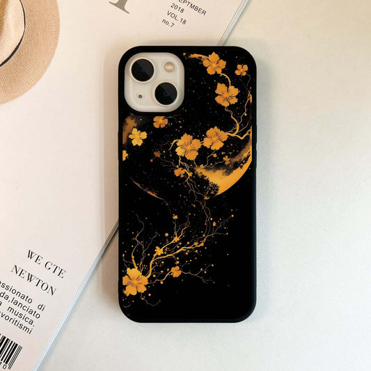 Celestial Gold Bloom Glass Case