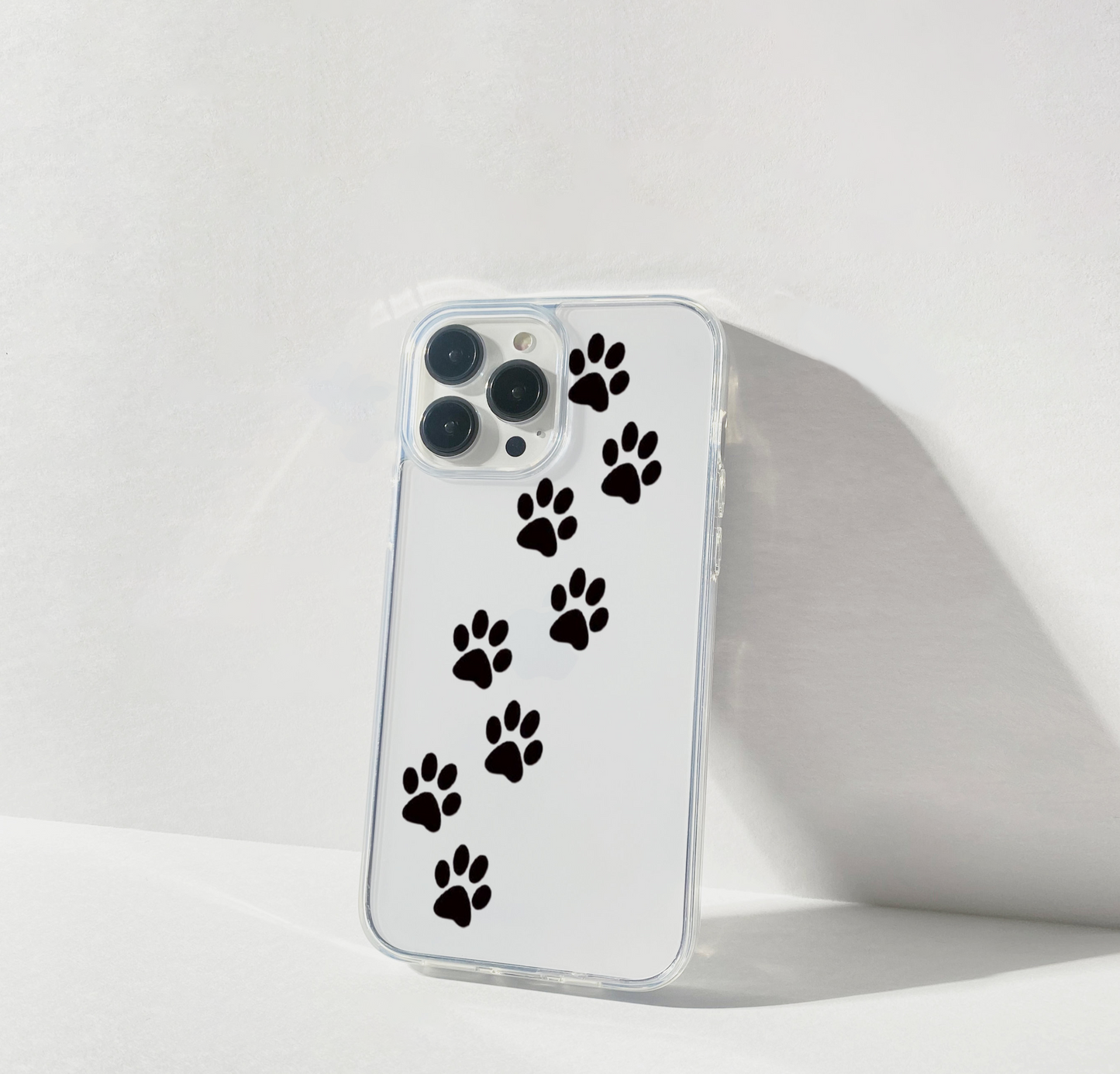 Paw Trail Charm Clear Silicon Cover