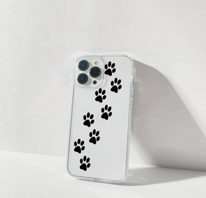 Paw Trail Charm Clear Silicon Cover