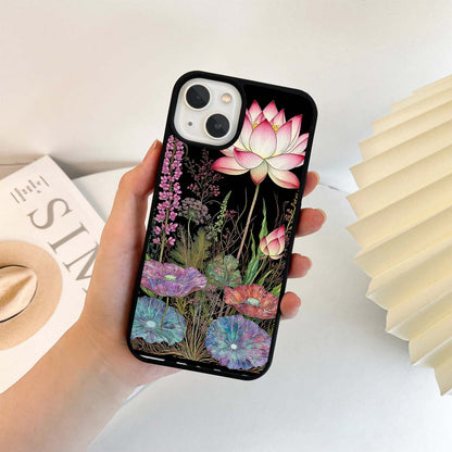 Ethereal Lotus Bloom Glass Case