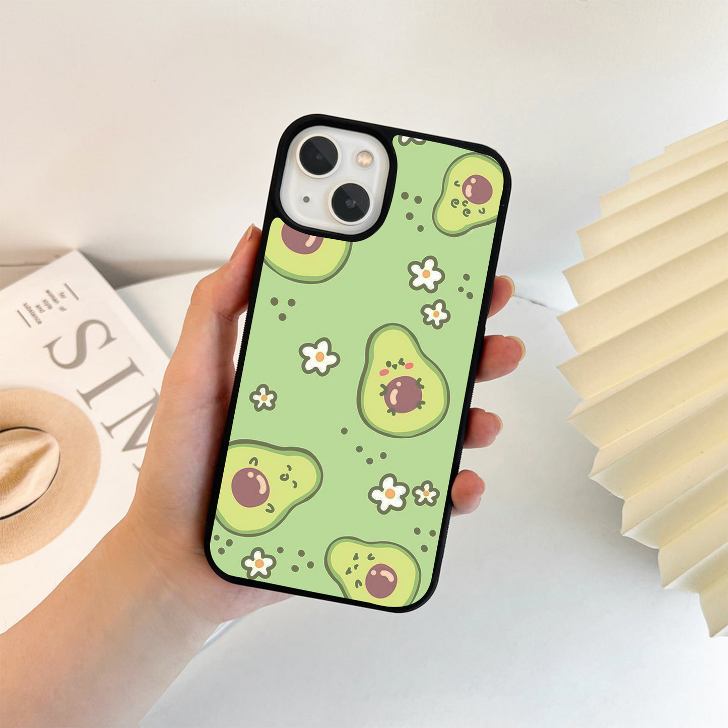 Avocados Bloom Glass Case