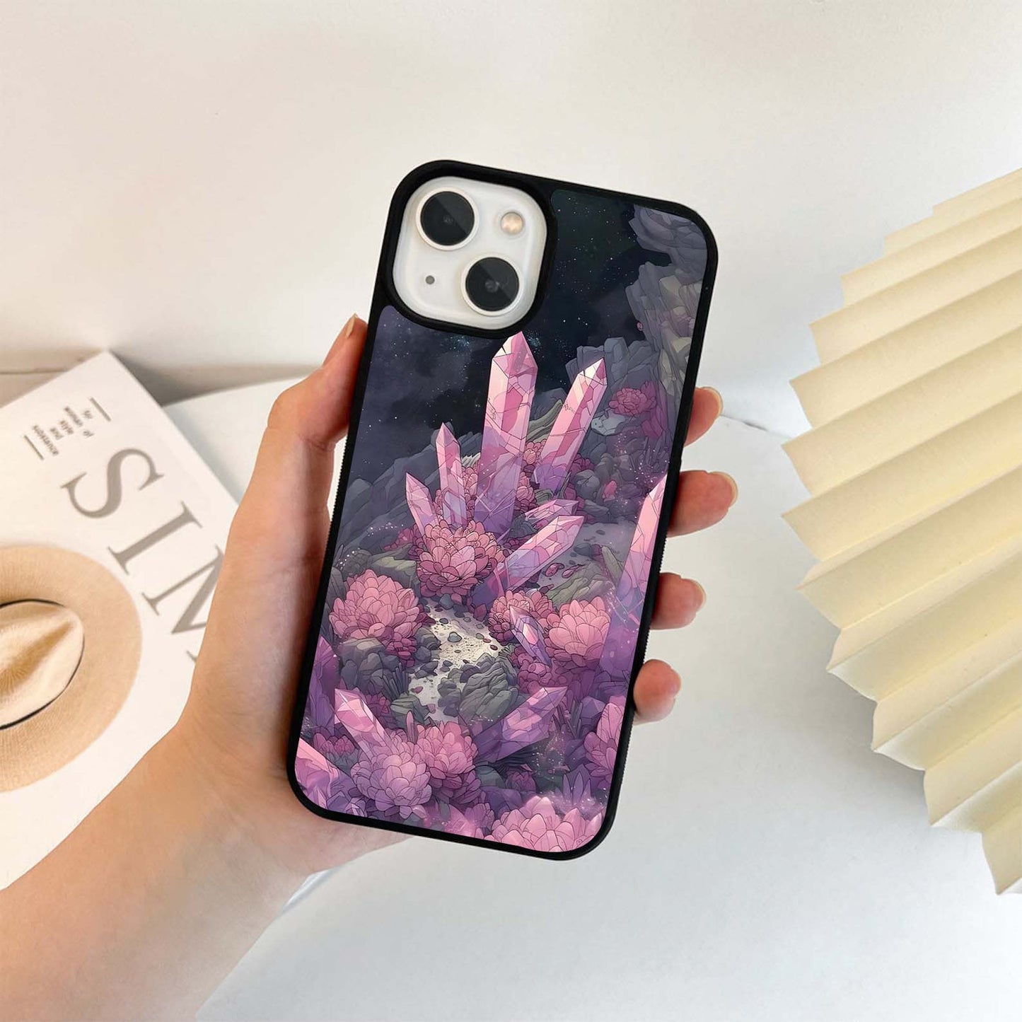 Celestial Crystal Bloom Glass Case