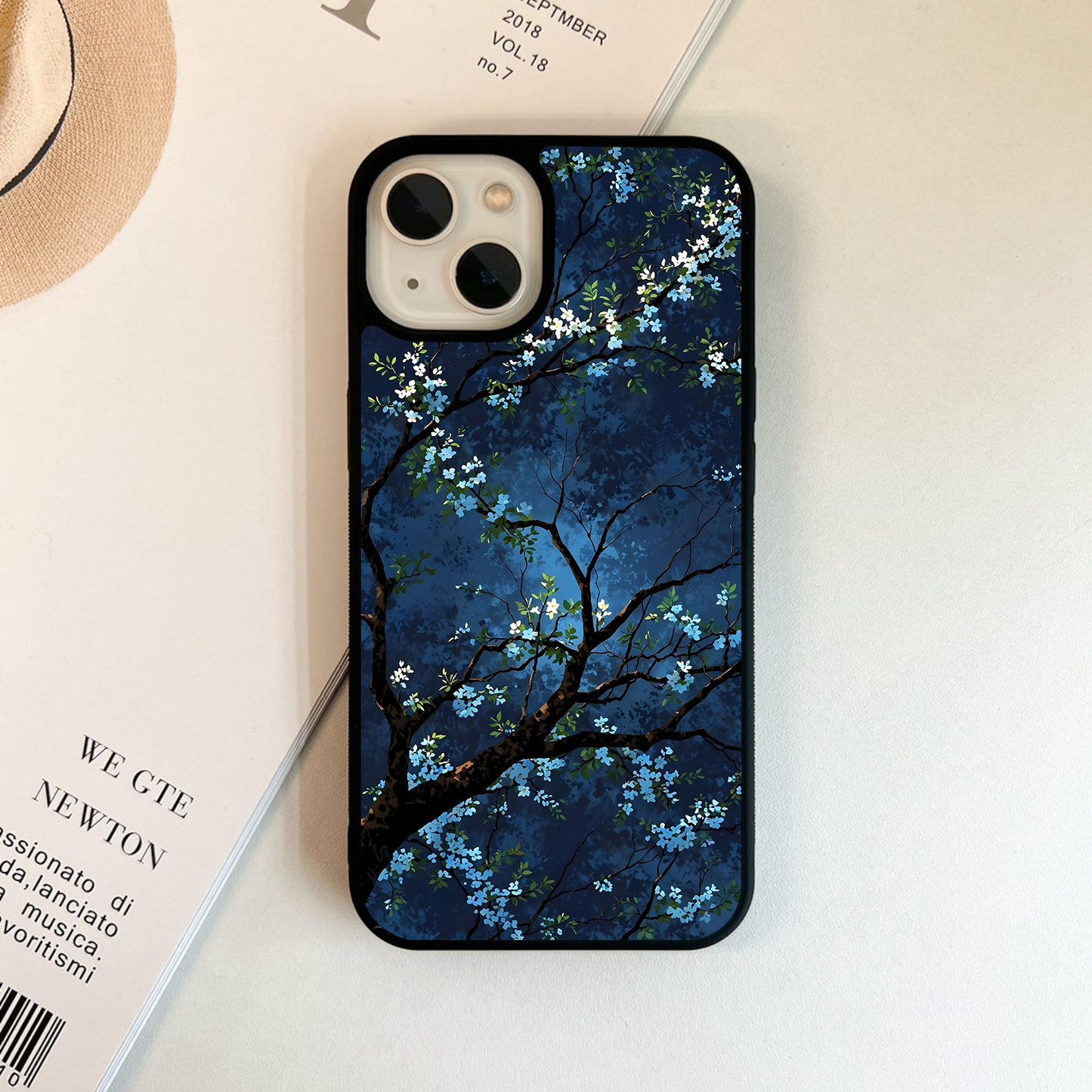 Striped Hearts Wood Glass Case