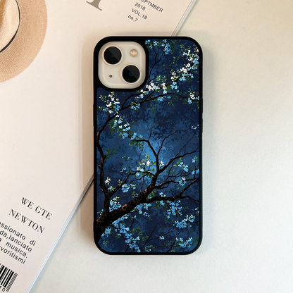 Striped Hearts Wood Glass Case