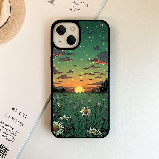 Blossom Cottage View Glass Case