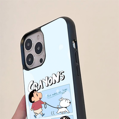 Shinchan Cryons Glass Case