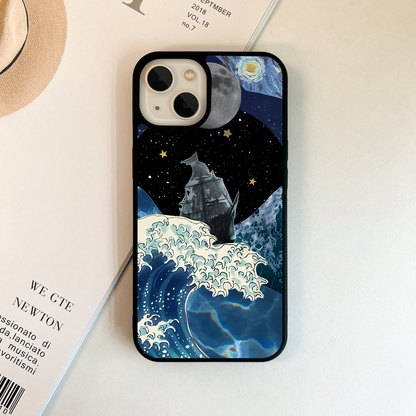 Moonlit Ocean Path Glass Case