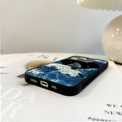 Moonlit Ocean Path Glass Case