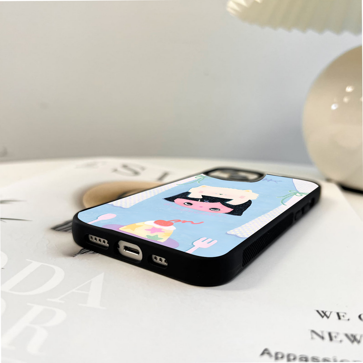 Sweet Kitty Mood Glass Case