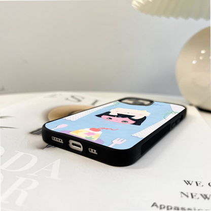 Sweet Kitty Mood Glass Case