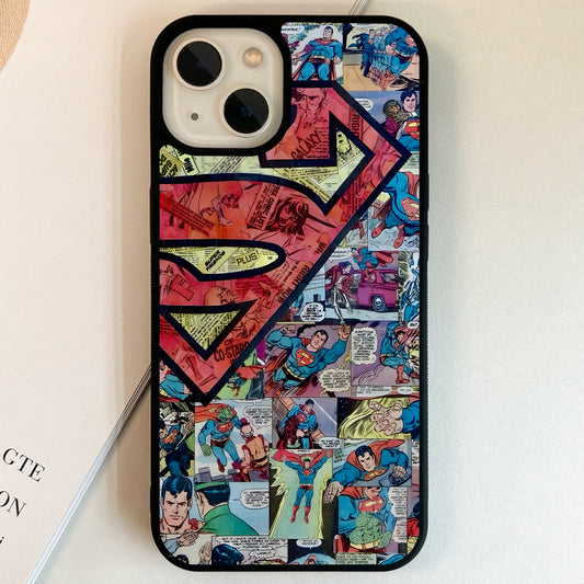 Superman Vintage Comic Glass Case