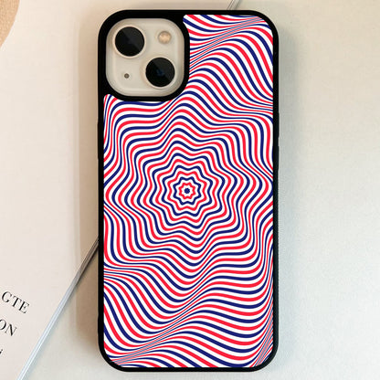 Retro Wavy Illusion Glass Case