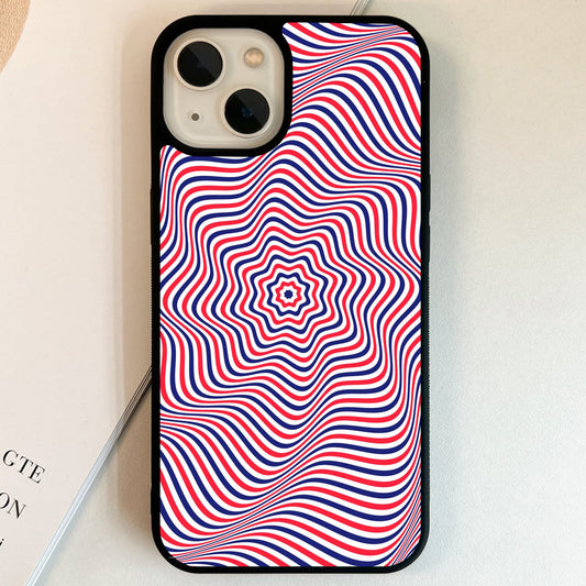 Retro Wavy Illusion Glass Case