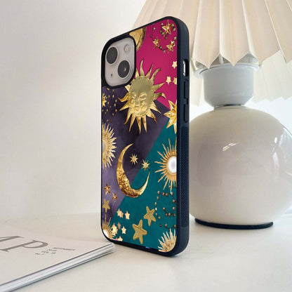 Celestial Gold Tapestry Glass Case