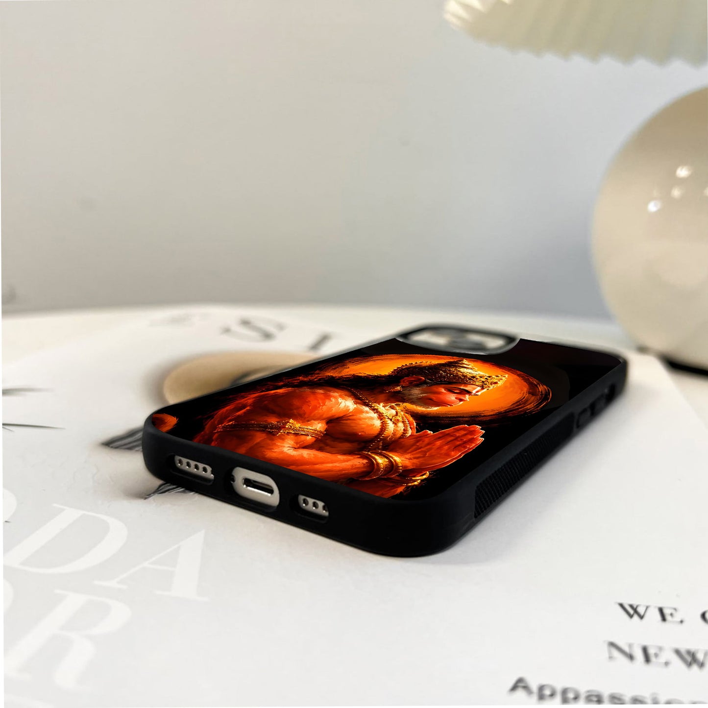 Ram Bhakt Hanuman Glass Case