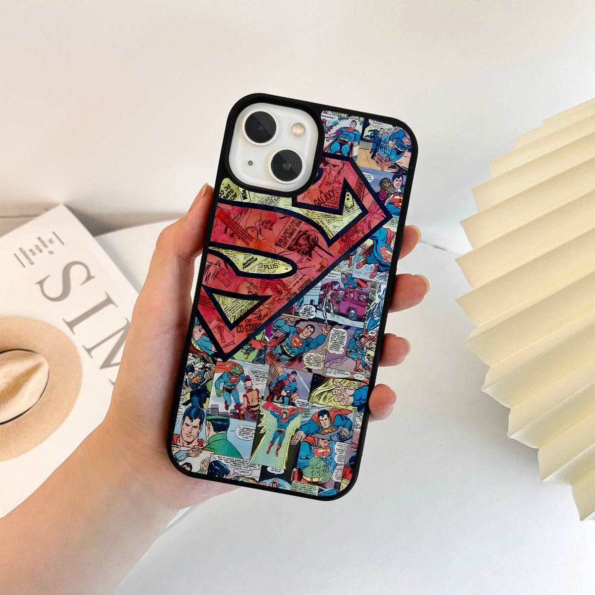 Superman Vintage Comic Glass Case