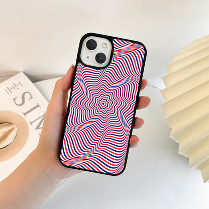 Retro Wavy Illusion Glass Case