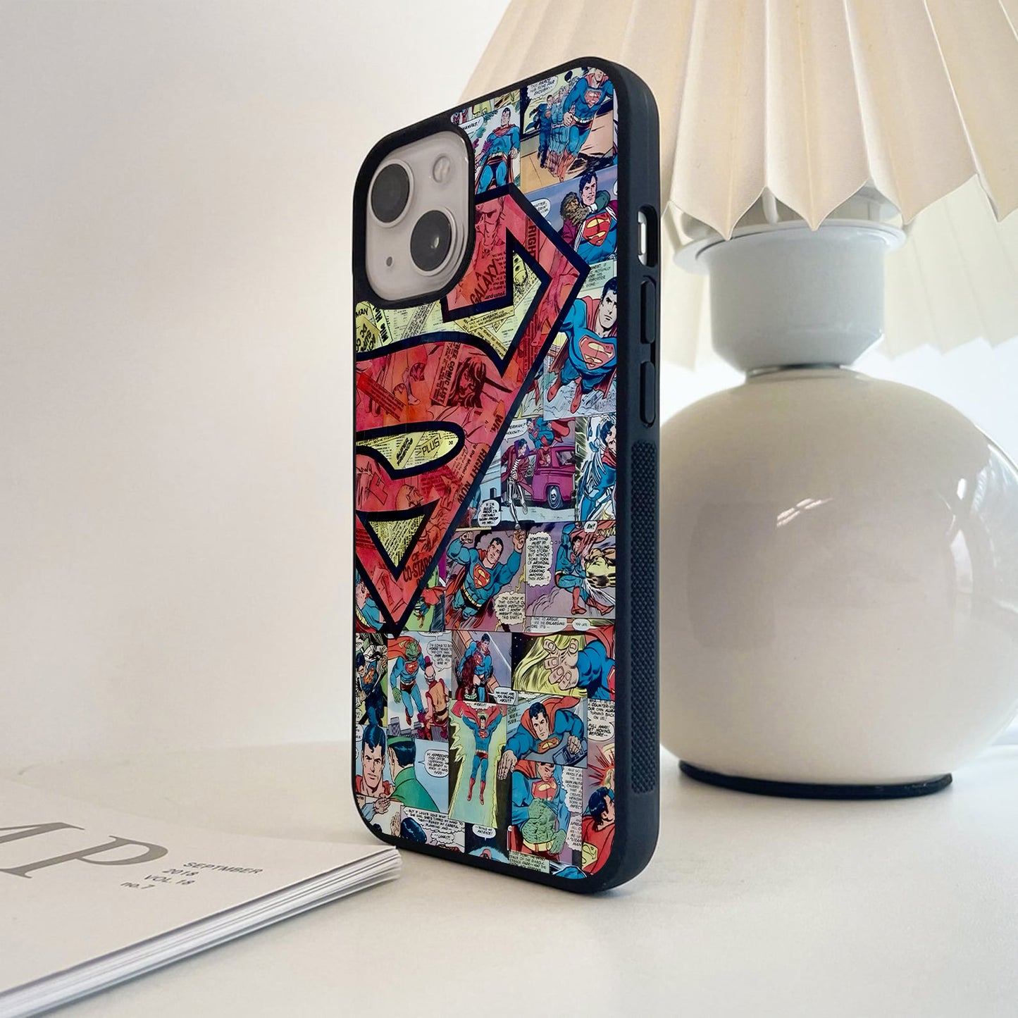 Superman Vintage Comic Glass Case