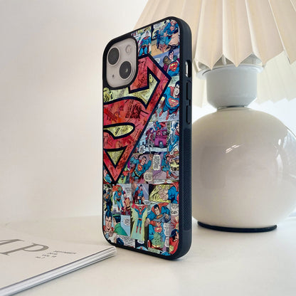 Superman Vintage Comic Glass Case