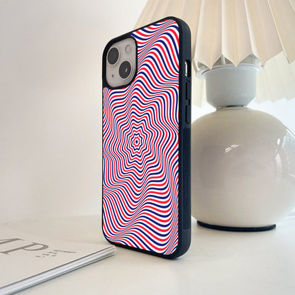 Retro Wavy Illusion Glass Case