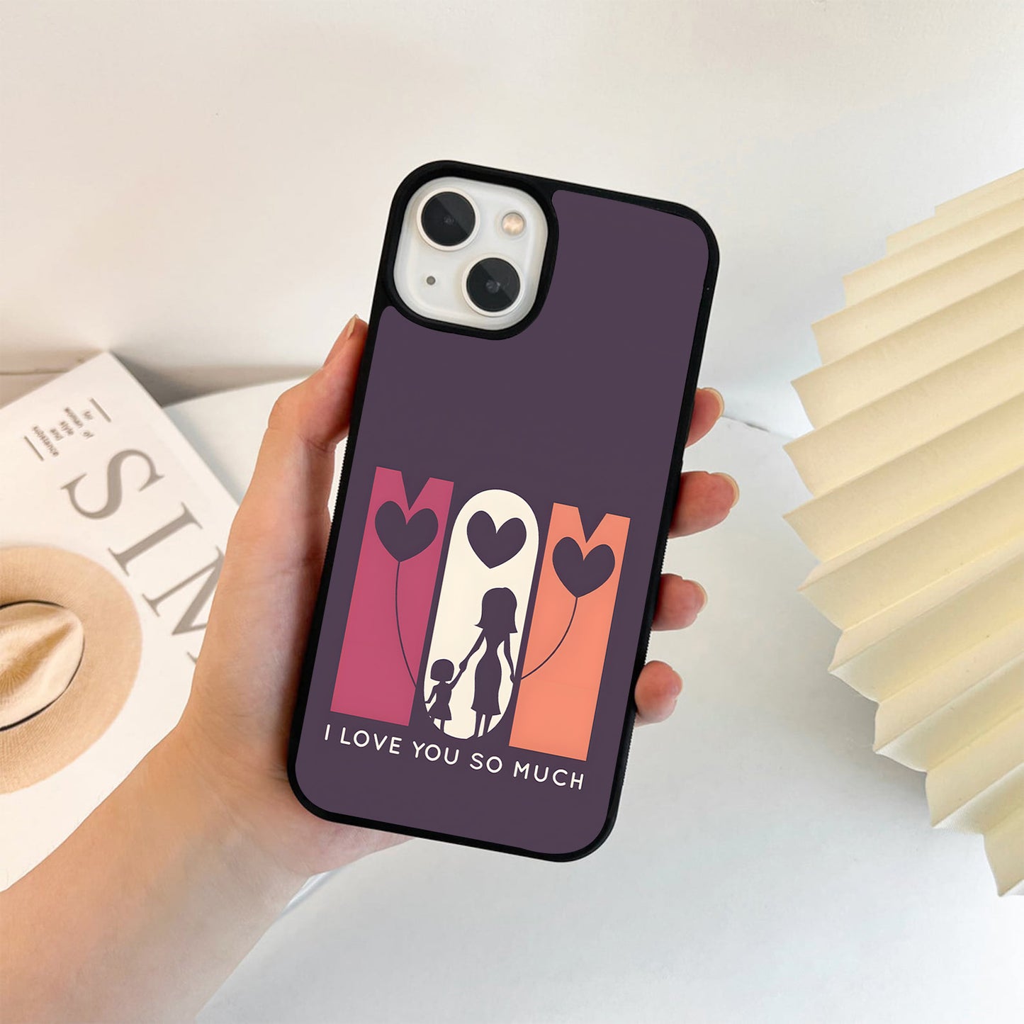 Mom My Heart Glass Case