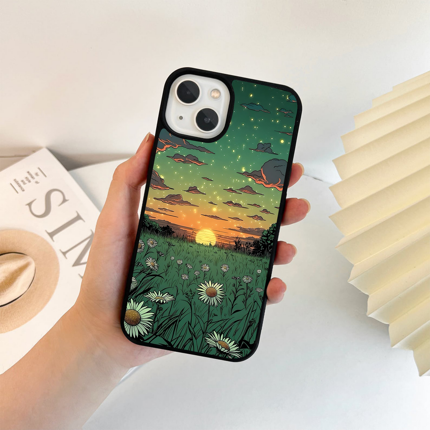 Blossom Cottage View Glass Case