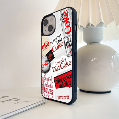 Diet Coke Sticker Glass Case