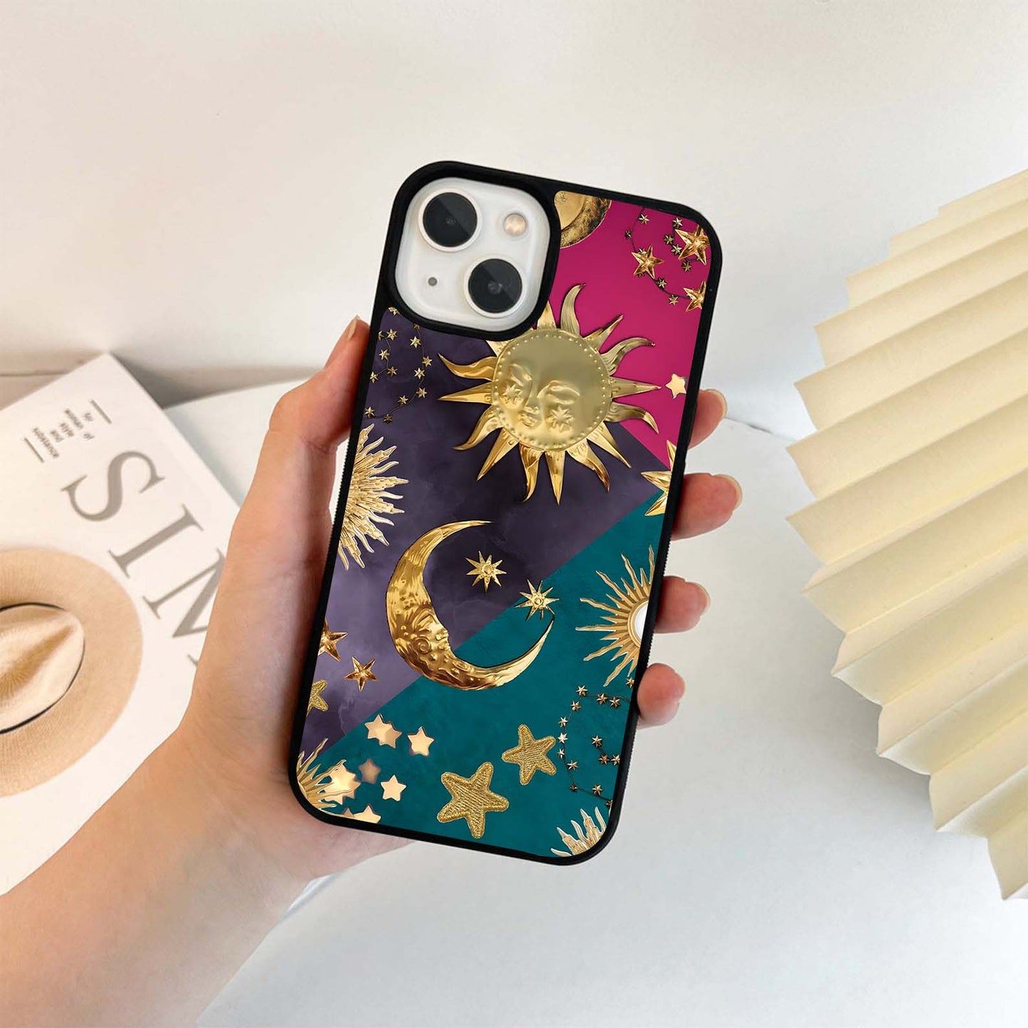 Celestial Gold Tapestry Glass Case