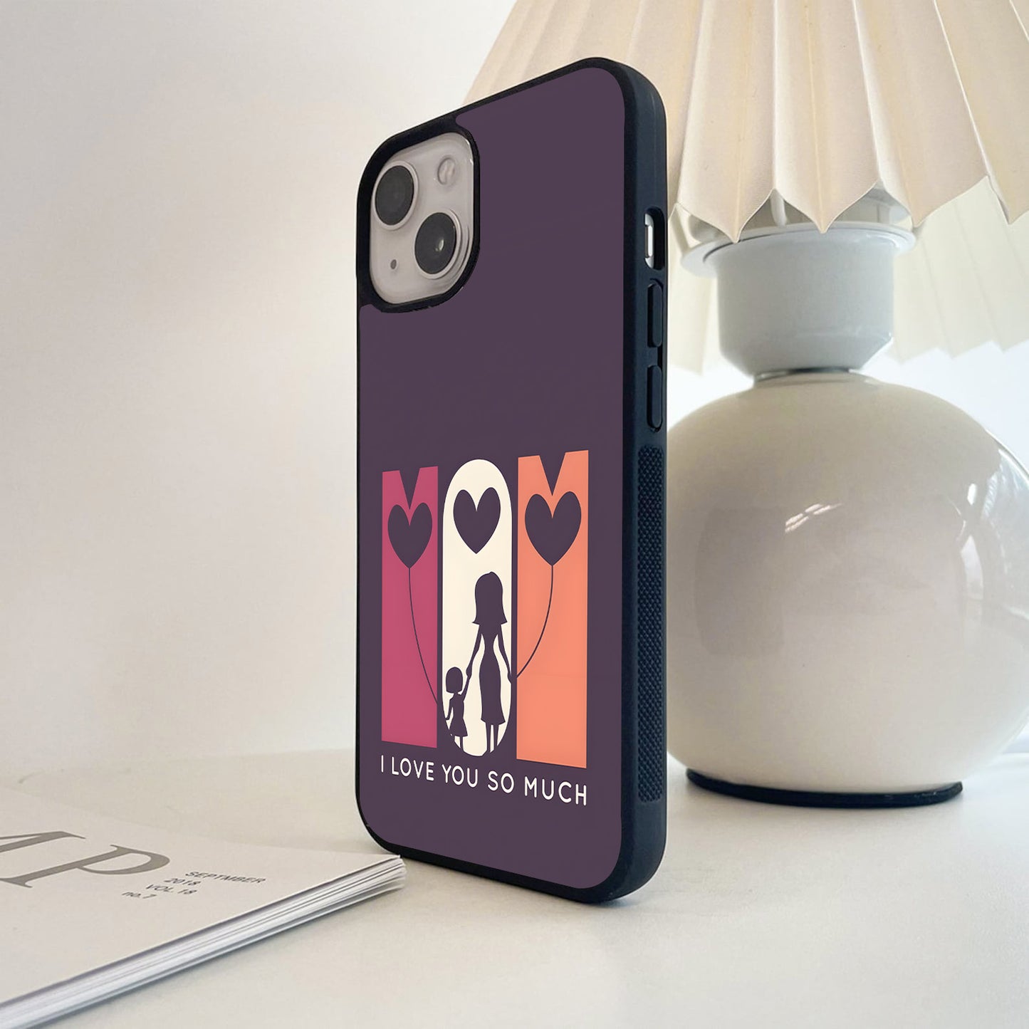 Mom My Heart Glass Case