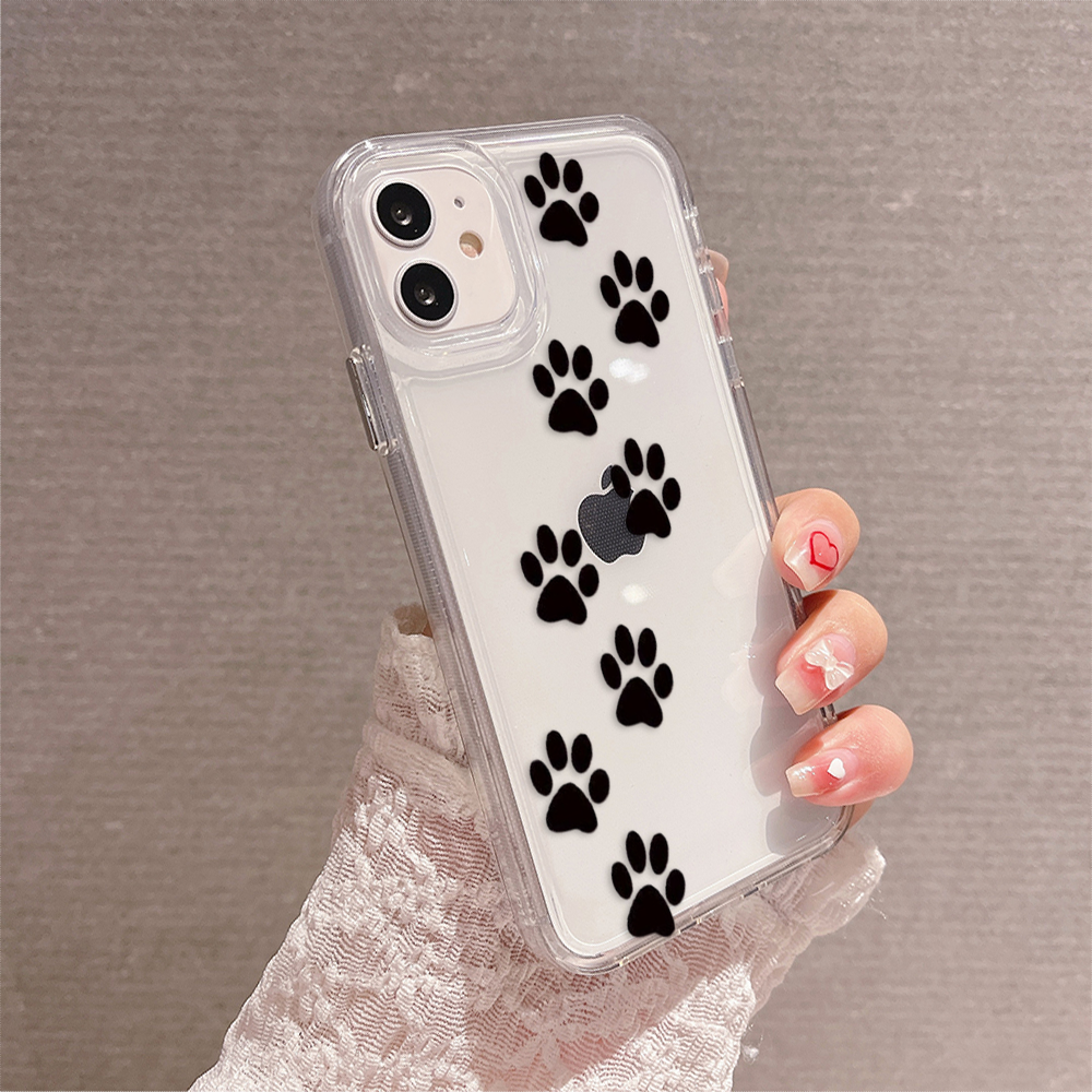 Paw Trail Charm Clear Silicon Cover