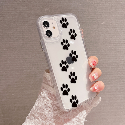 Paw Trail Charm Clear Silicon Cover