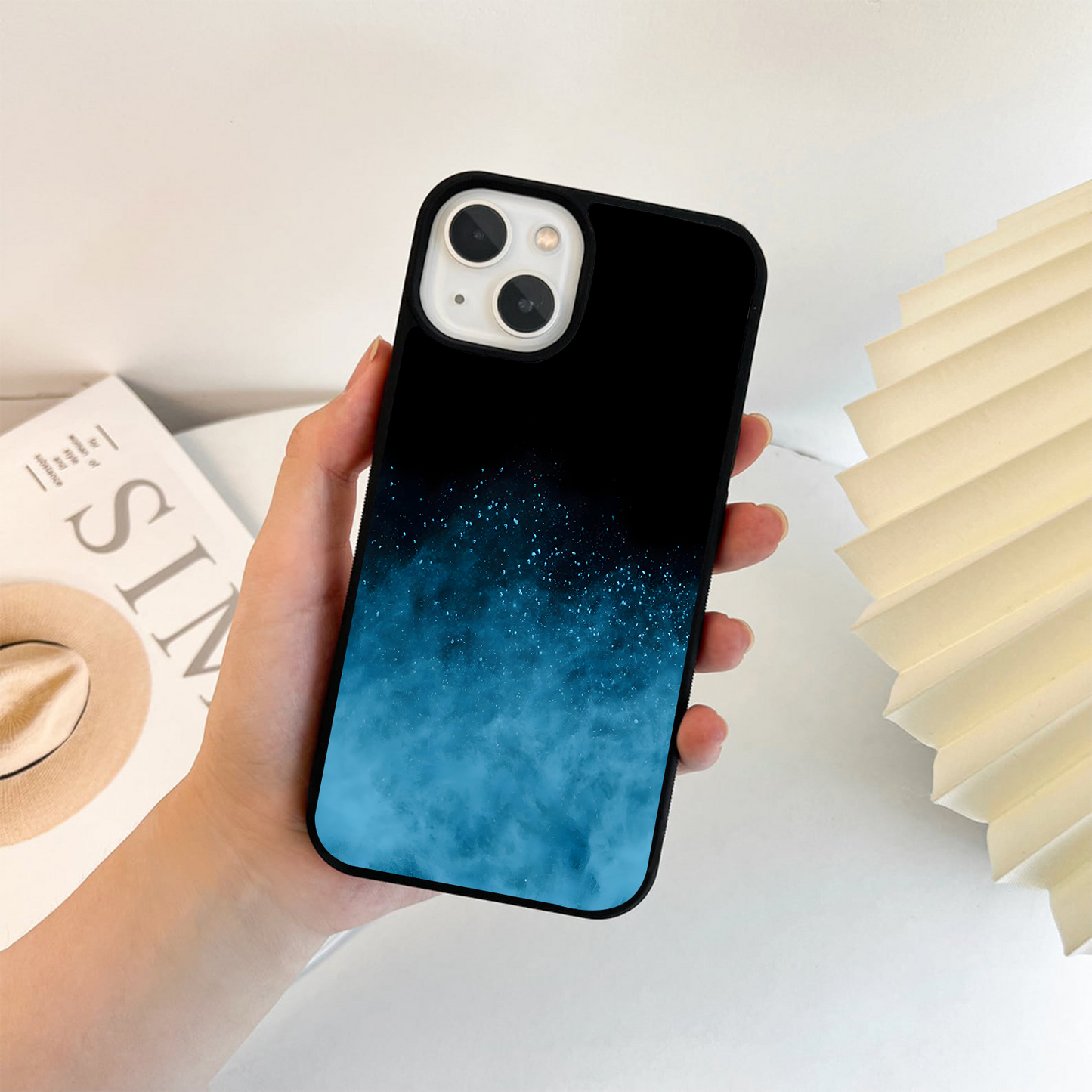 Blue Mist Galaxy Glass Case