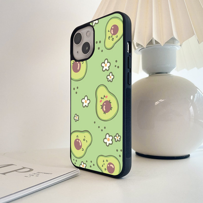 Avocados Bloom Glass Case