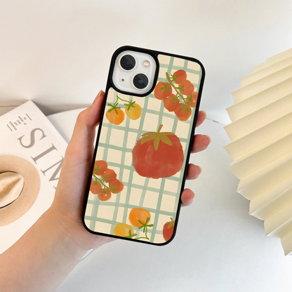 Tomato Picnic Grid Glass Case