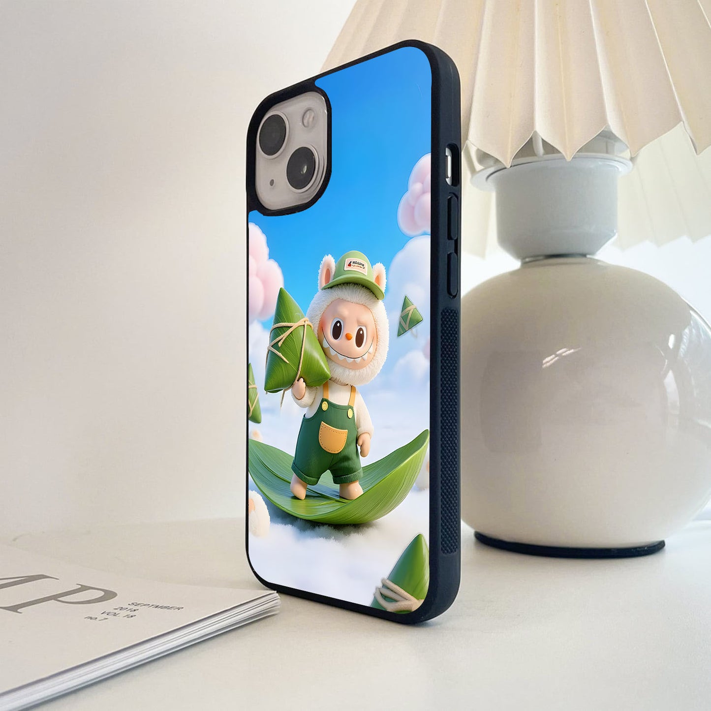 Happy Labubu Glass Case