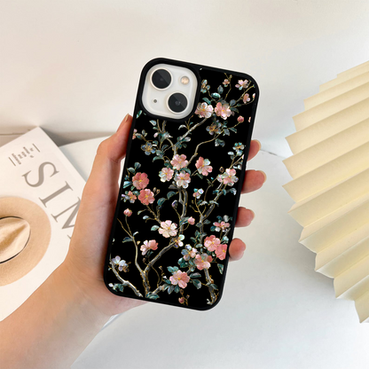 Midnight Bloom Elegance Glass Case