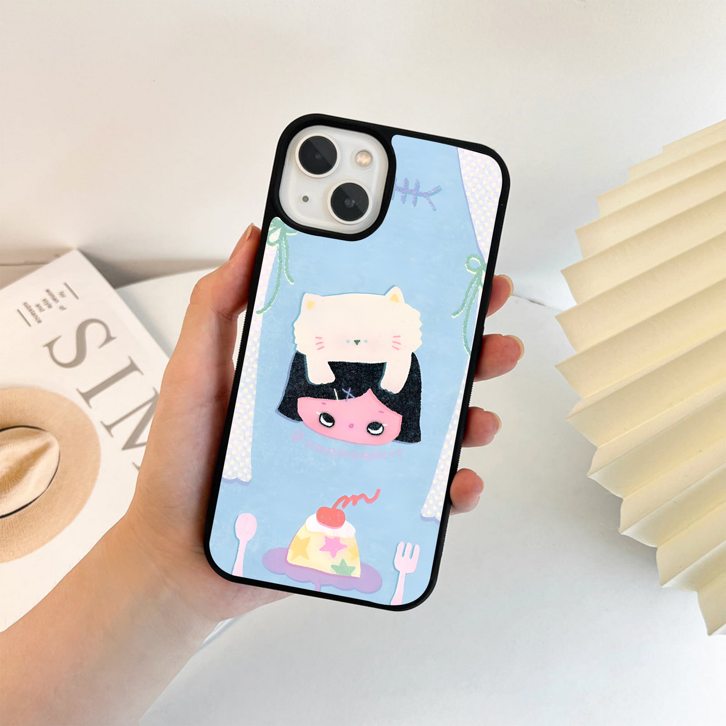 Sweet Kitty Mood Glass Case