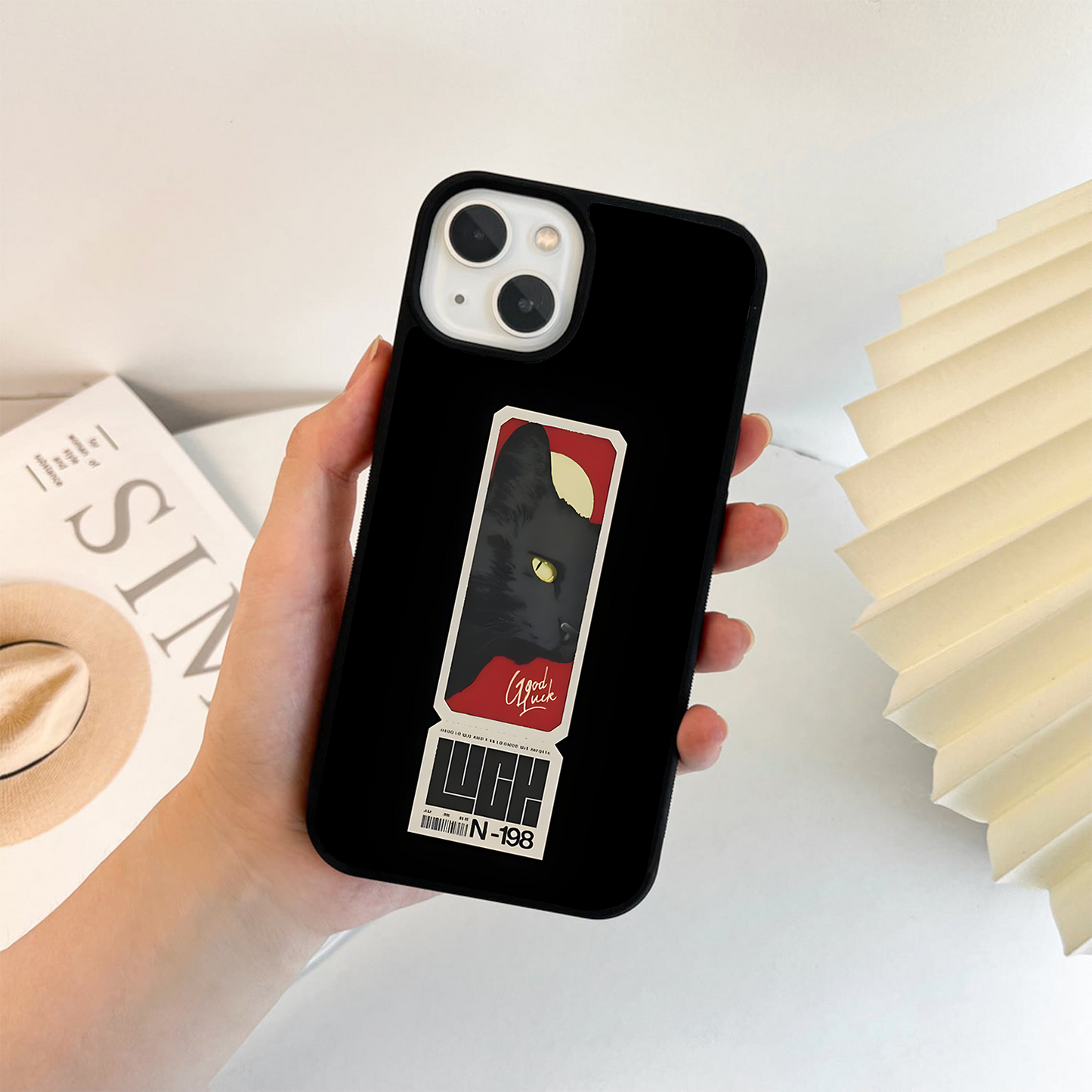 Mystic Lucky Cat Glass Case