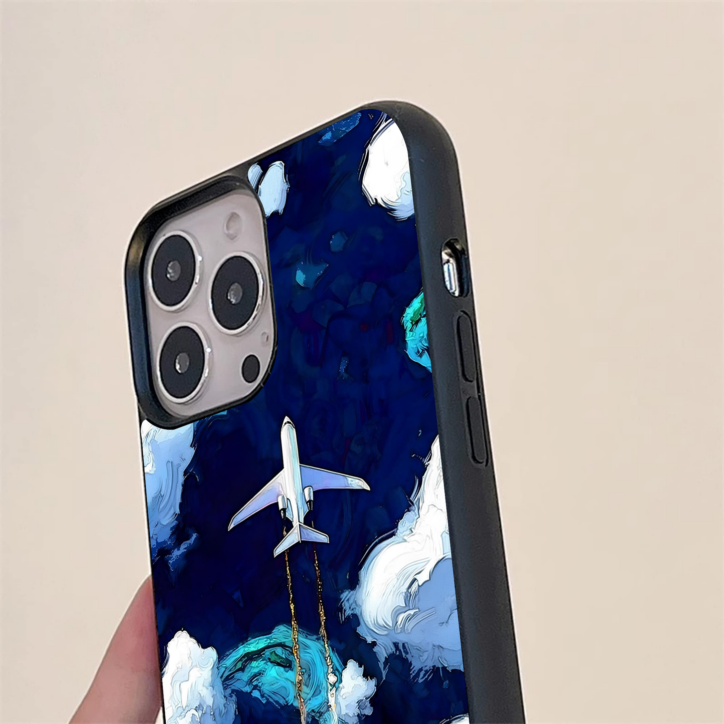 Dark Airplane Glass Case