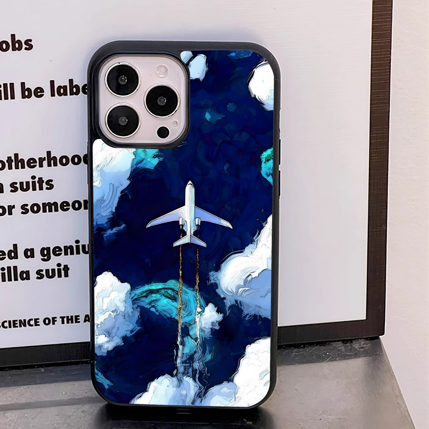 Dark Airplane Glass Case