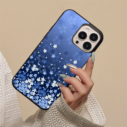 Blue Stary Pattern Glass Case