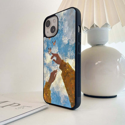 Butterfly Sky Touch Glass Case
