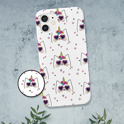 Party Cat Slim Case Cover With Same Design Holder