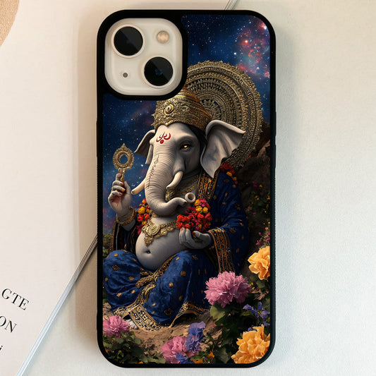 Divine Cosmic Ganesha Glass Case