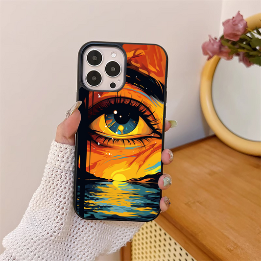 Orange Eye Scenery  Glass Case