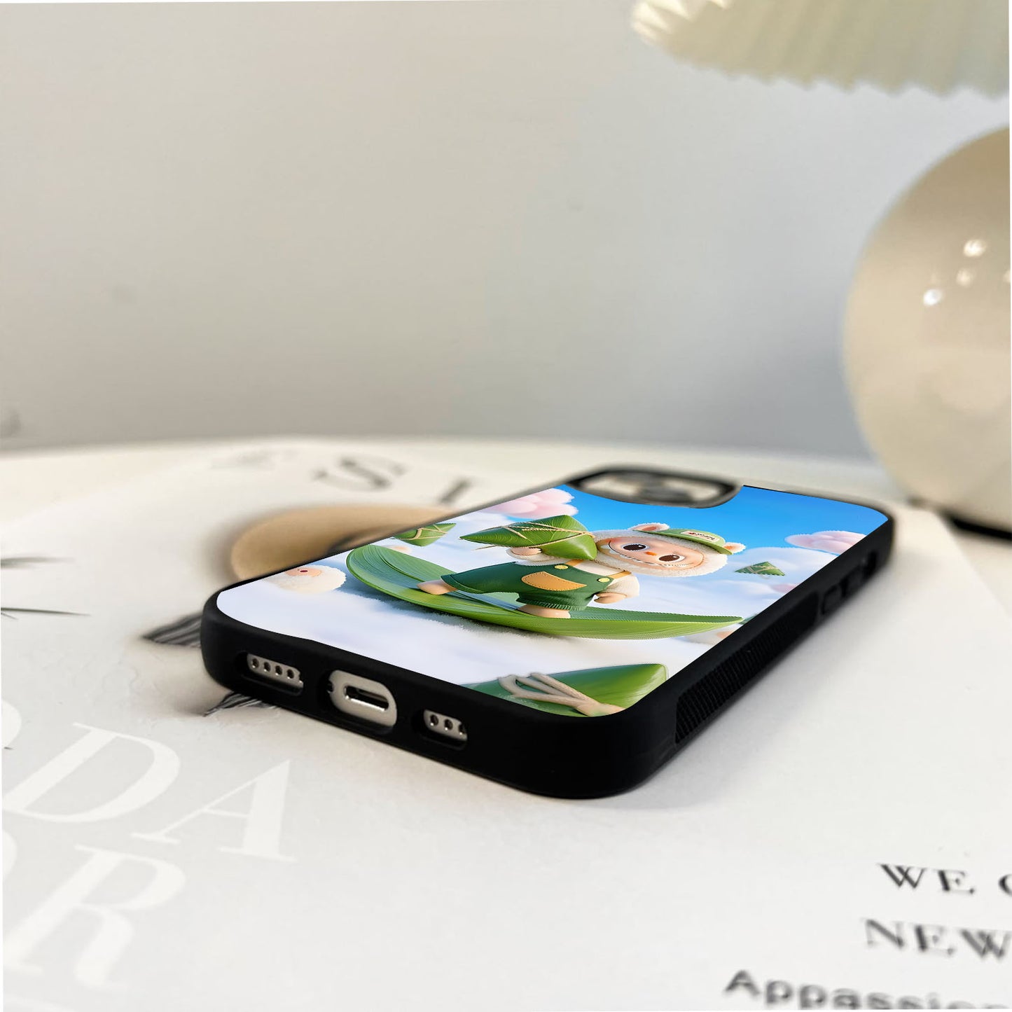 Happy Labubu Glass Case